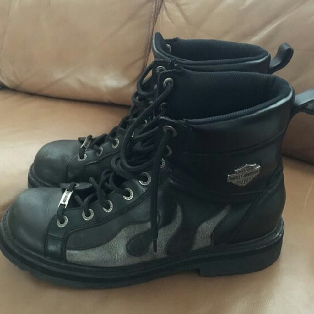 HARLEY-DAVIDSON "FLAME" LACE-UP BOOTS